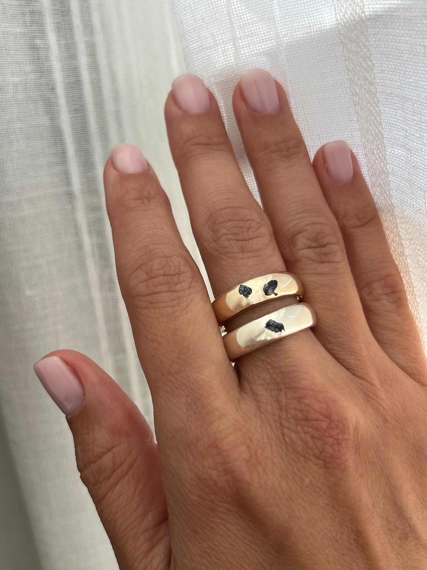 #16 Teal Montana Sapphire 2 Stone