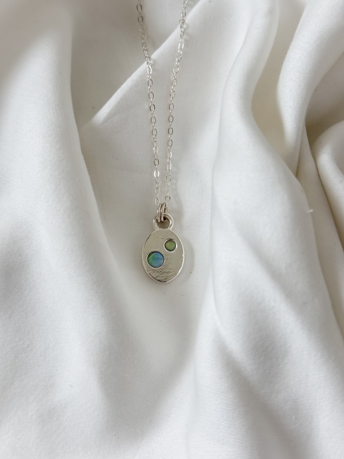 Opal 2 Stone Necklace
