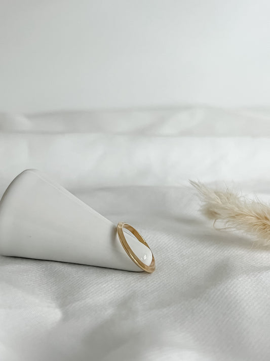 Trigon ring by Amory C Jewelry. A distinctive triangular silhouette ring. 