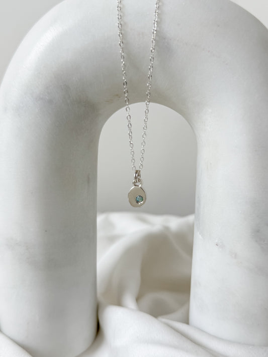 Opal 1 Stone Mini Necklace
